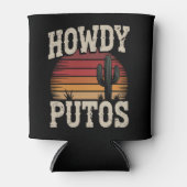 Howdy Putos Funny Cactus Retro Vintag Dosenkühler (Vorderseite)