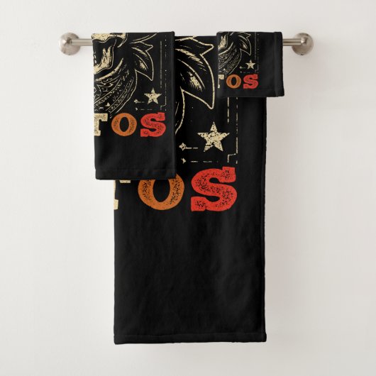 Howdy Putos Funny Skull Retro Vintag Badhandtuch Set (Insitu)