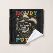Howdy Putos Funny Skull Retro Vintag Badhandtuch Set (Waschlappen)