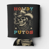 Howdy Putos Funny Skull Retro Vintag Dosenkühler (Rückseite)
