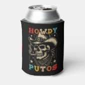 Howdy Putos Funny Skull Retro Vintag Dosenkühler (Kanne Rückseite)