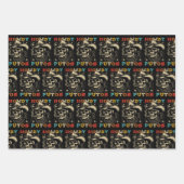 Howdy Putos Funny Skull Retro Vintag Geschenkpapier Set (Vorderseite)