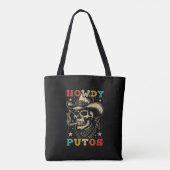Howdy Putos Funny Skull Retro Vintag Tasche (Rückseite)