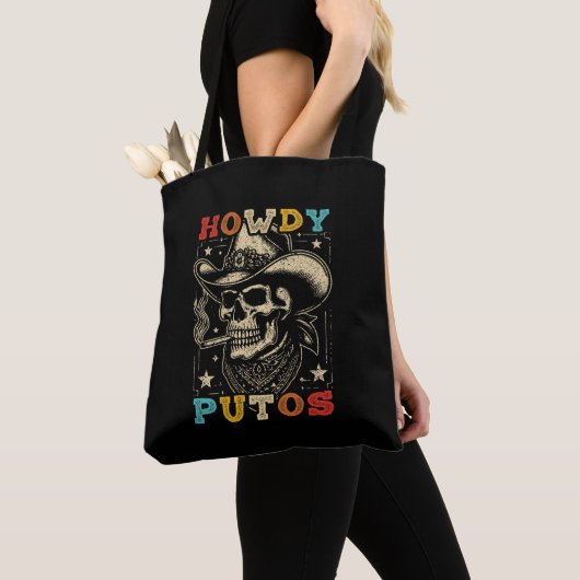 Howdy Putos Funny Skull Retro Vintag Tasche (Von Nahem)