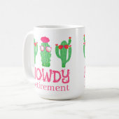 Howdy Retirement Funny Western Cactus Characters Kaffeetasse (Vorderseite Links)