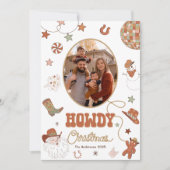 Howdy Retro Western Foto Weihnachten (Vorderseite)