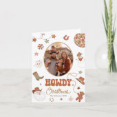 Howdy Retro Western Foto Weihnachten (Vorderseite)