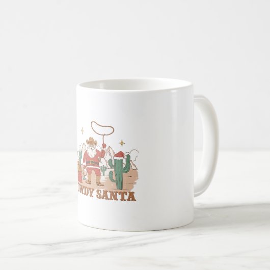 Howdy Santa Claus Cowboy Western Christmas Pj Paja Kaffeetasse (VorderseiteRechts)
