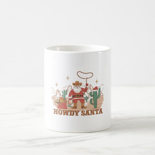 Howdy Santa Claus Cowboy Western Christmas Pj Paja Kaffeetasse (Mittel)