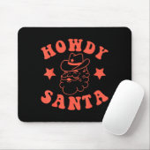 Howdy Santa Claus Retro Groovy Cowboy Western Chri Mousepad (Mit Mouse)