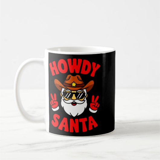 Howdy Santa Funny Christmas Pajama Party Last Minu Kaffeetasse (Links)