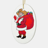 Howdy Santa - Oval Ornament (Links)
