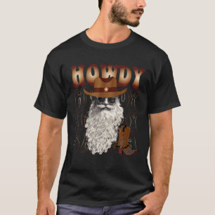 Howdy Santa Retro Western Weihnachtsfeiertag Cowbo T-Shirt