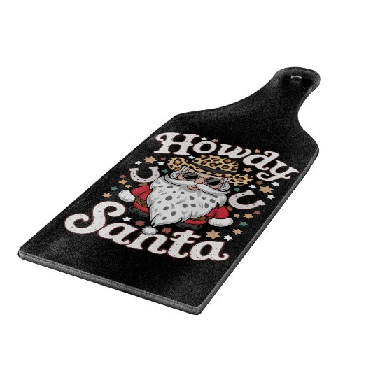 Howdy Santa Western Cowboy Rodeo Weihnachtsgeschen Schneidebrett (Ecke)