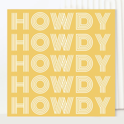 Howdy Southern Charm Greetings Card Karte