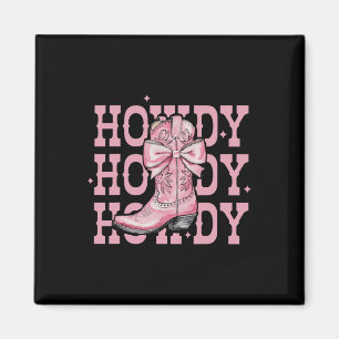 Howdy Southern Western Girl Country Rodeo Rosa Kuh Magnet