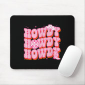 Howdy Southern Western Girl Country Rodeo Rosa Kuh Mousepad (Mit Mouse)