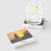 Howdy | Südlicher Kostenvoranschlag | Cowboy Life Steinuntersetzer (Seitenansicht)