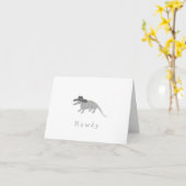 Howdy Texas Armadillo Blank Grußkarte Karte (Gelbe Blume)