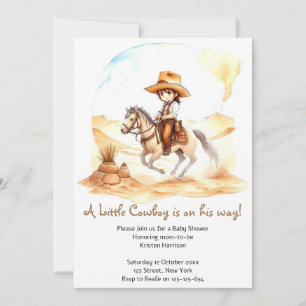 Howdy to Happy: Cowboy Baby Shower Einladung
