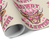 Howdy Valentine Cow Valentines Da&y Coquette Liebe Geschenkpapier (Rolleneckpunkt)