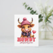 Howdy Valentine Postkarte (Stehend Vorderseite)