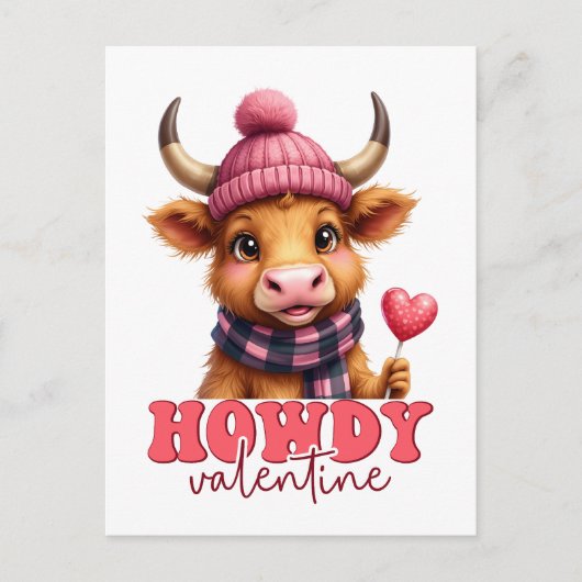 Howdy Valentine Postkarte (Vorderseite)