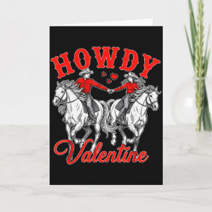 Howdy Valentine Retro Western Paar Liebesdesign  Karte