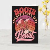 Howdy Valentines Boots Never Broke My Heart Wester Karte (Gelbe Blume)