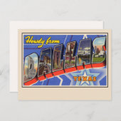 Howdy von Dallas Large Letter Postcard Postkarte (Vorne/Hinten)