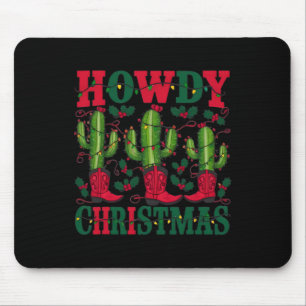 Howdy Weihnachten Western Weihnachten Merry Xmas T Mousepad