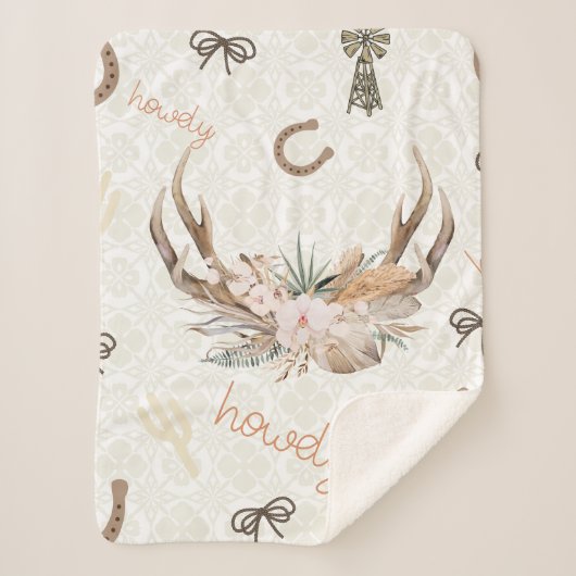 Howdy Western Blanket Sherpadecke (Vorderseite)