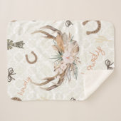 Howdy Western Blanket Sherpadecke (Vorderseite (Horizontal))