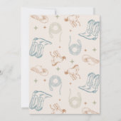 Howdy! Western Blue Cowboy Birthday Einladung (Rückseite)