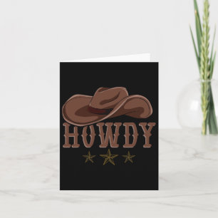 Howdy Western Cowboy Hat Country Cowboy Karte