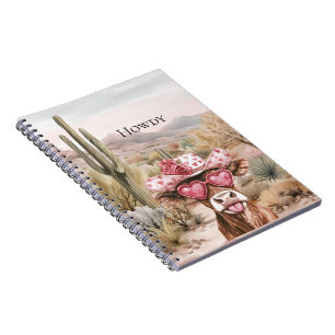 Howdy Western Kuh in Pink Heart Sonnenbrille Notizblock