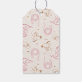 Howdy! Western Pink Cowgirl Geburtstag Geschenkanhänger (Rückseite)