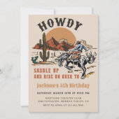 Howdy! Western Rodeo Cowboy Einladung zum Geburtst (Vorderseite)