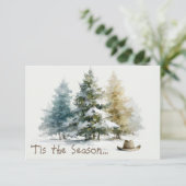 Howdy Western Rustic Watercolor Photo Save The Date (Stehend Vorderseite)