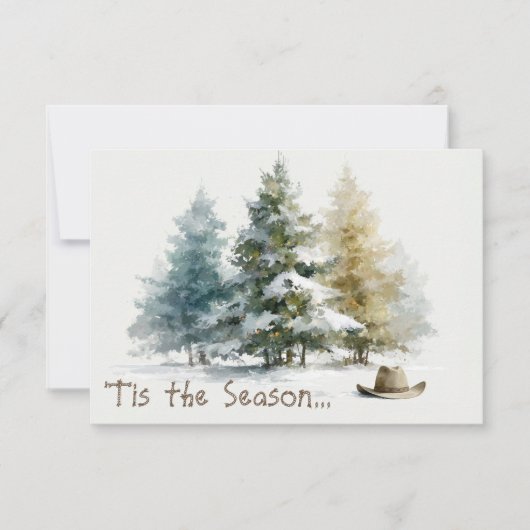 Howdy Western Rustic Watercolor Save The Date (Vorderseite)