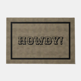 Howdy Western Rustic Welcome Mat | Große Türmatte