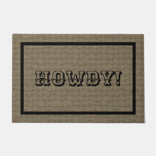 Howdy Western Rustic Welcome Mat   Große Türmatte
