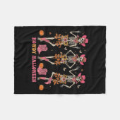 Howdy Western Skeleton Cowgirls Dancing Halloween  Fleecedecke (Vorderseite (Horizontal))