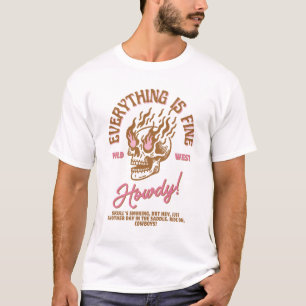 Howdy! Wild West Skull Graphic T-Shirt
