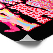 Howdy Yall Cowboy Boots Coquette Bow Western Valen Poster (Ecke)