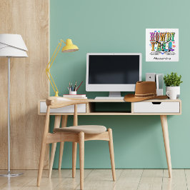 Howdy Y'all Girls Western Quadratische Wanduhr