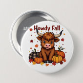 Howdy Y'all Herbst Moo Cow Daimler Pumpkin Button (Vorne & Hinten)