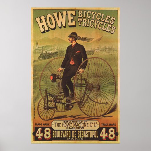 Howe Bicycles Vintag Poster (Vorne)