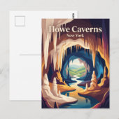 Howe Caverns New York Postkarte (Vorne/Hinten)