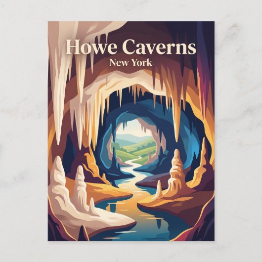 Howe Caverns New York Postkarte (Vorderseite)